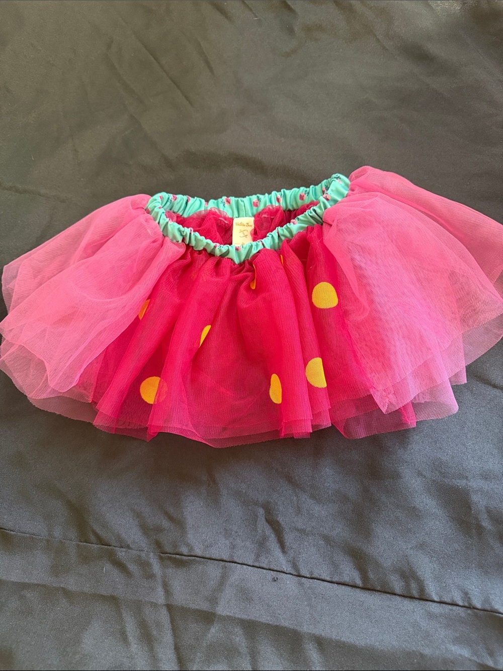 Matilda Jane Fuchsia Tulle Skirt with Mint Floral Waistband